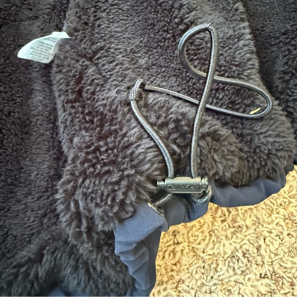 Mens Calvin Klein Winter Coat Snow Hooded  Faux Sherpa Lined Jacket XXL Navy - Picture 12 of 15